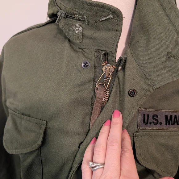 U.S. Marines Green Military Jacket Men's Size XS - Picture 9 of 13